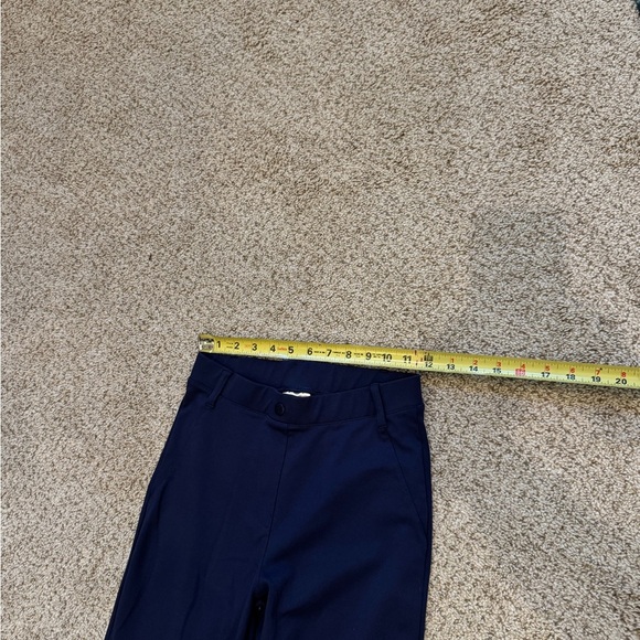 Yogipace XS Tall Navy Sporty Flare Yoga Pants – Pull-On, Stretchy, Back Pockets - Picture 9 of 10